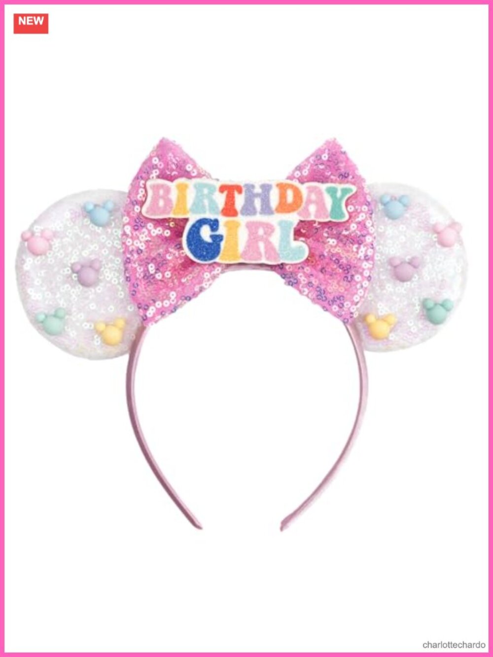 Sequin Mouse Ears Headband Birthday Girl Hair Accessory